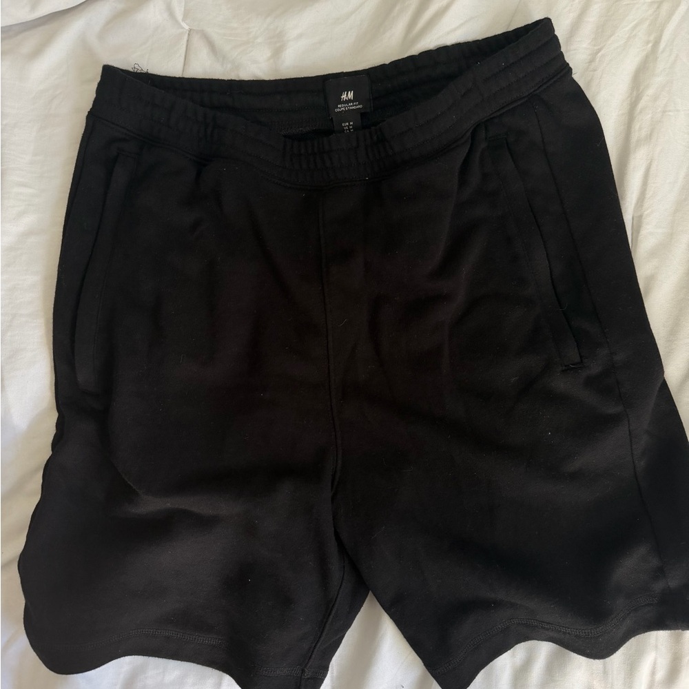 H&M Men's Athletic Black Shorts